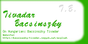 tivadar bacsinszky business card
